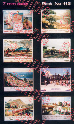 Tiny Signs O112 BR Travel Posters Large O Gauge