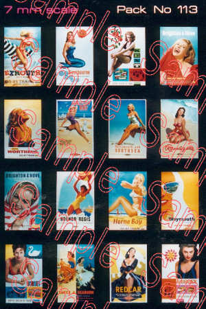 Tiny Signs O113 BR Special Issue Travel Posters 'Swimsuits' O Gauge