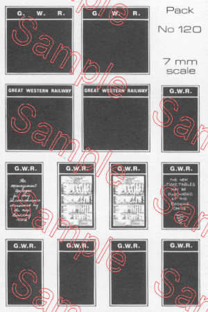 Tiny Signs O120 GWR Poster Boards O Gauge