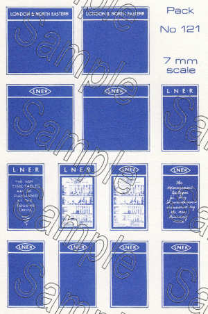 Tiny Signs O121 LNER Poster Boards O Gauge