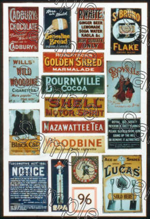 Tiny Signs O96 Enamel Advert Signs O Gauge