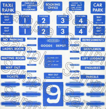 Tiny Signs O9SCOT BR (Scottish Region) Station Signs O Gauge