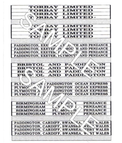 Tiny Signs OO24 Cornish Riviera Boards 2 OO Gauge