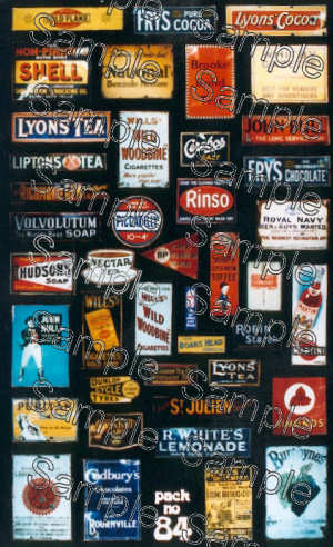 Tiny Signs OO84 Enamel Advert Signs 4 OO Gauge