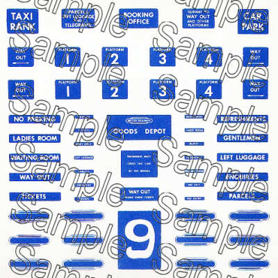 Tiny Signs OO9E BR (Eastern Region) Station Signs OO Gauge