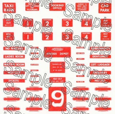 Tiny Signs OO9NE BR (North Eastern Region) Station Signs OO Gauge