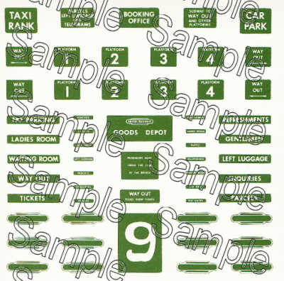 Tiny Signs OO9S BR (Southern Region) Station Signs OO Gauge