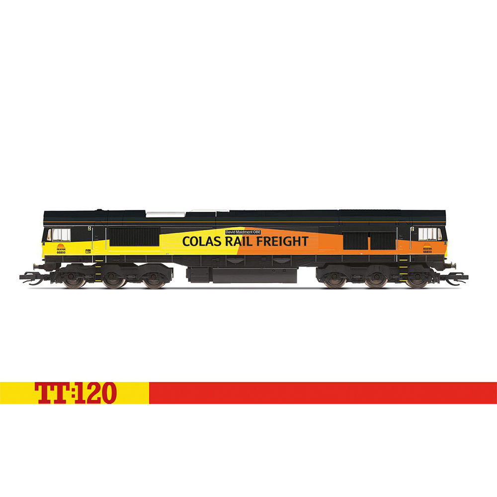 Hornby TT:120 Colas Rail Class 66 Co-Co 66850 David Maidment OBE Era 11 TT3019M