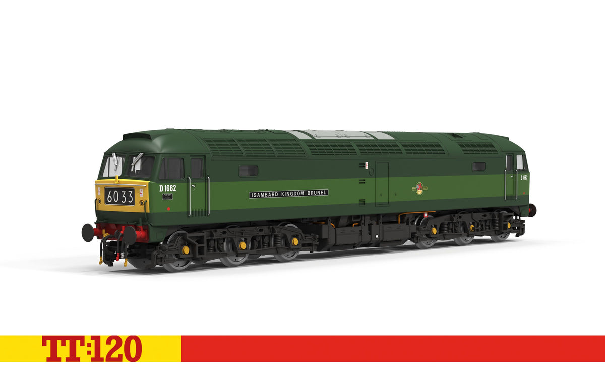 Hornby TT:120 TT3096 BR Two-Tone Green - Class 47 D1662 'Isambard Kingdom Brunel