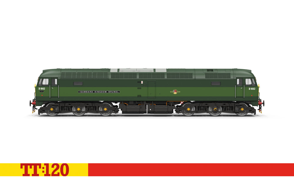 Hornby TT:120 TT3096 BR Two-Tone Green - Class 47 D1662 'Isambard Kingdom Brunel