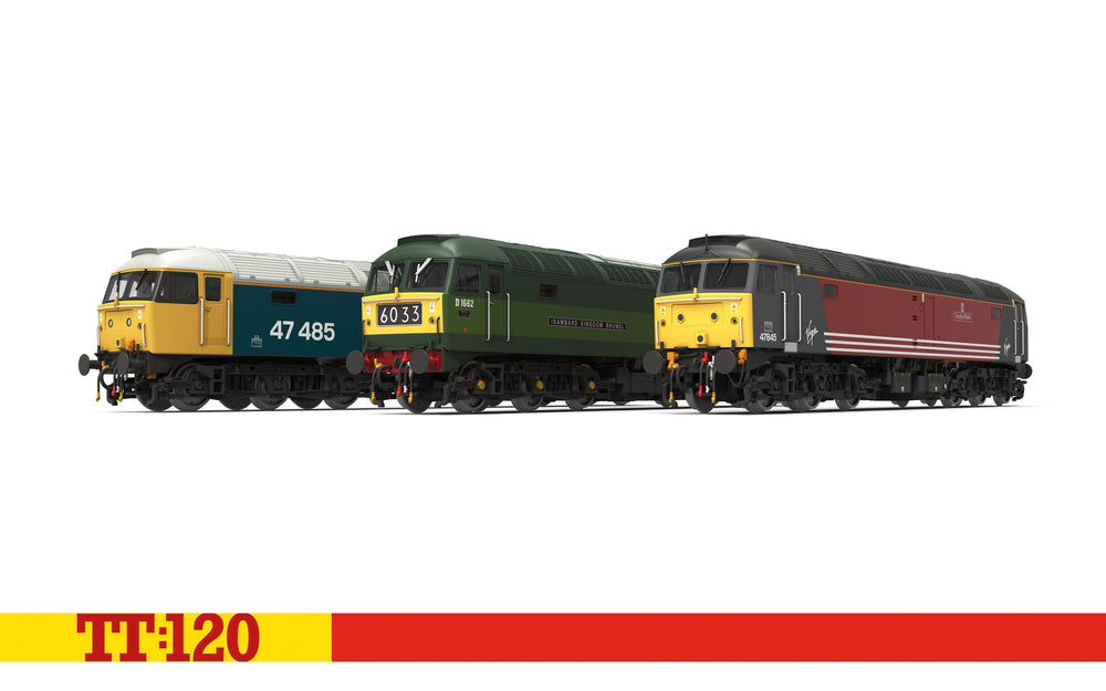 Hornby TT:120 TT3096 BR Two-Tone Green - Class 47 D1662 'Isambard Kingdom Brunel