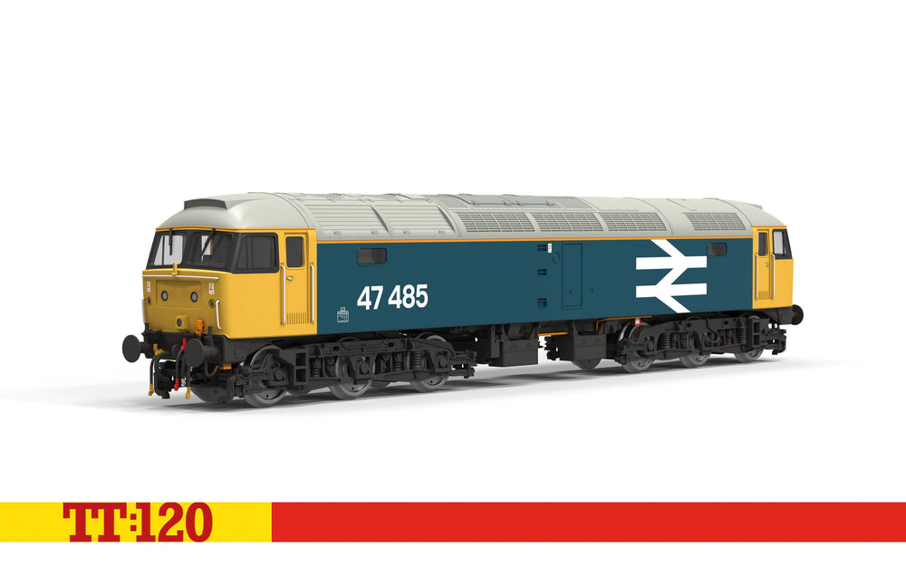 Hornby TT:120 TT3097 BR Large Logo Blue - Class 47 - 47485