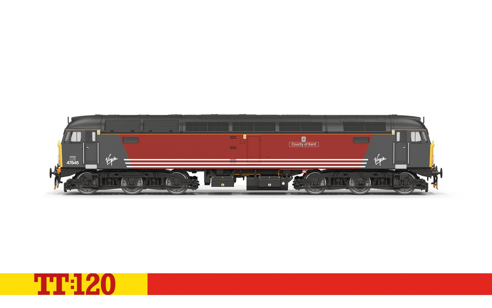 Hornby TT:120 TT3098 Virgin Trains Red - Class 47 - 47845 'County of Kent'