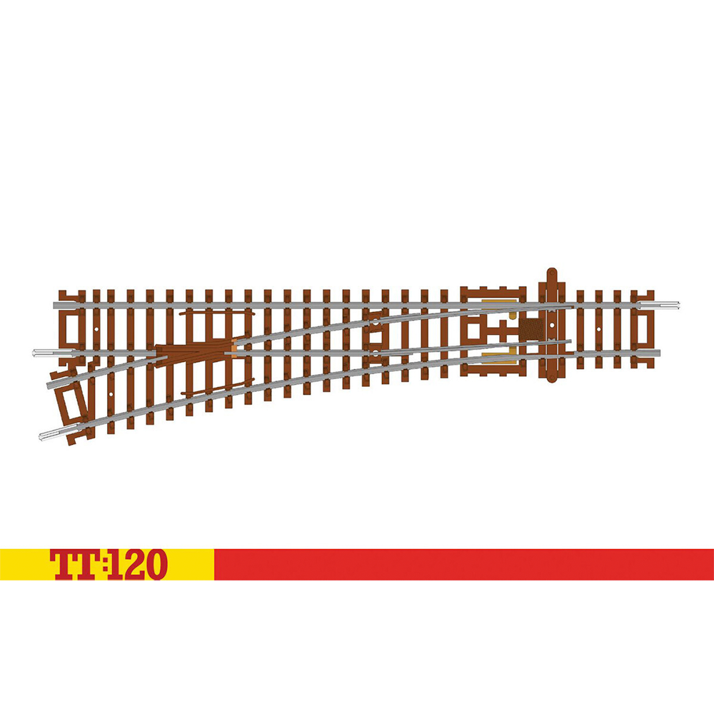 Hornby TT:120 Left Hand Point 166mm 15° 631mm TT8008