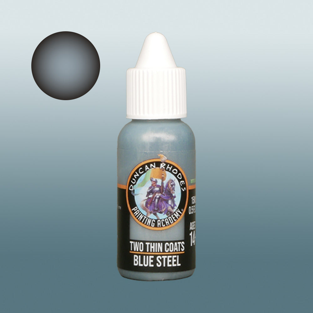 Two Thin Coats Blue Steel Metallic 15ml Acrylic Paint 10172
