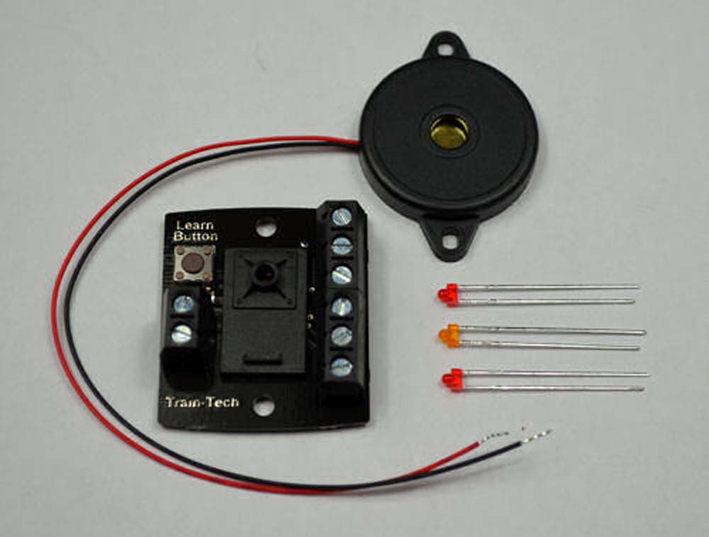 Train Tech Lighting Effect Level Crossing Barrier Lights w/ Sound N/HO/OO Gauge