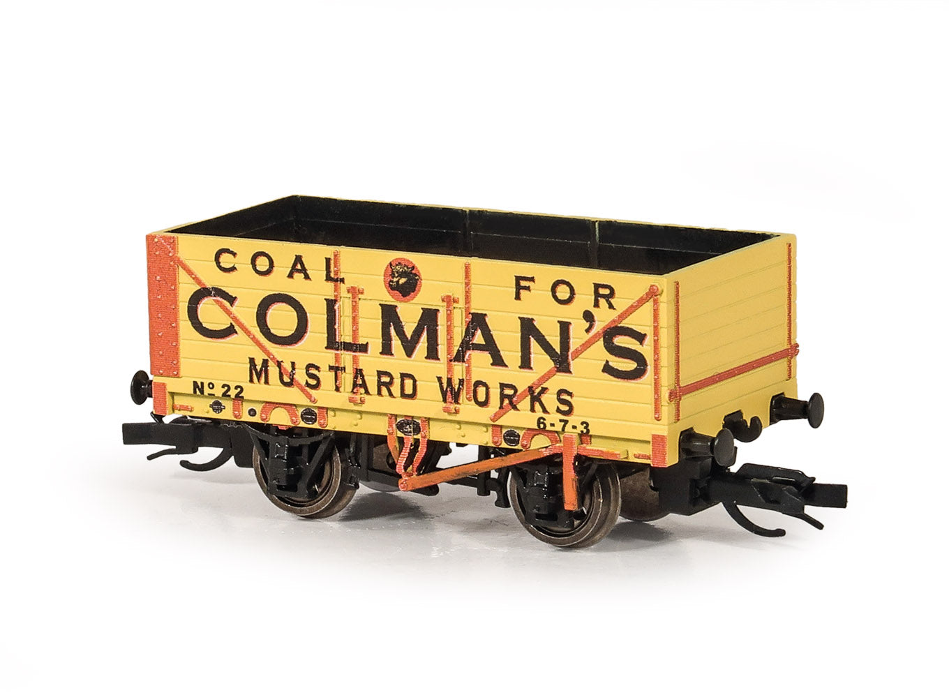 PECO TTR-7006P 7-plank Open Wagon Colman's Mustard TT Gauge