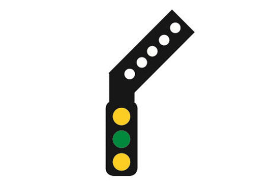 Train Tech Signal Kit (RH Feather) - 3 Aspect Distant HO/OO Gauge TTSK5R