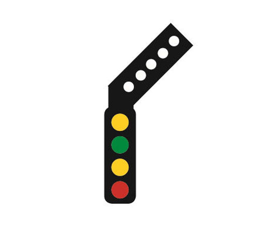 Train Tech Signal Kit (RH Feather) - 4 Aspect Outer Distant HO/OO Gauge TTSK6R