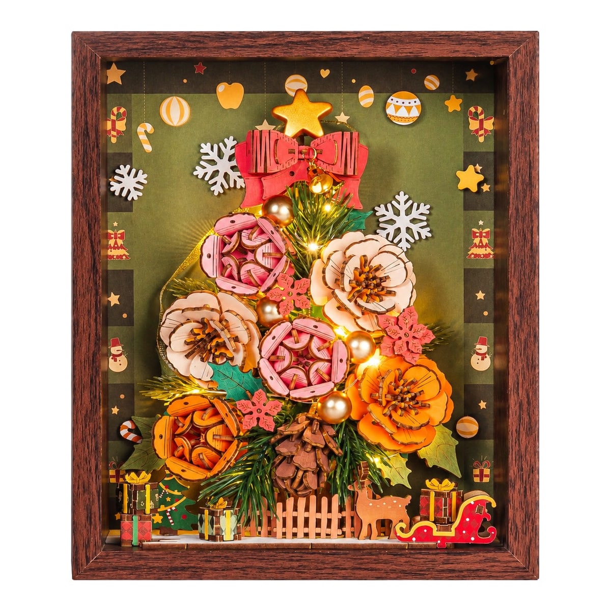 Rowood Everglow Christmas Tree Wooden 3D Puzzle TW05H