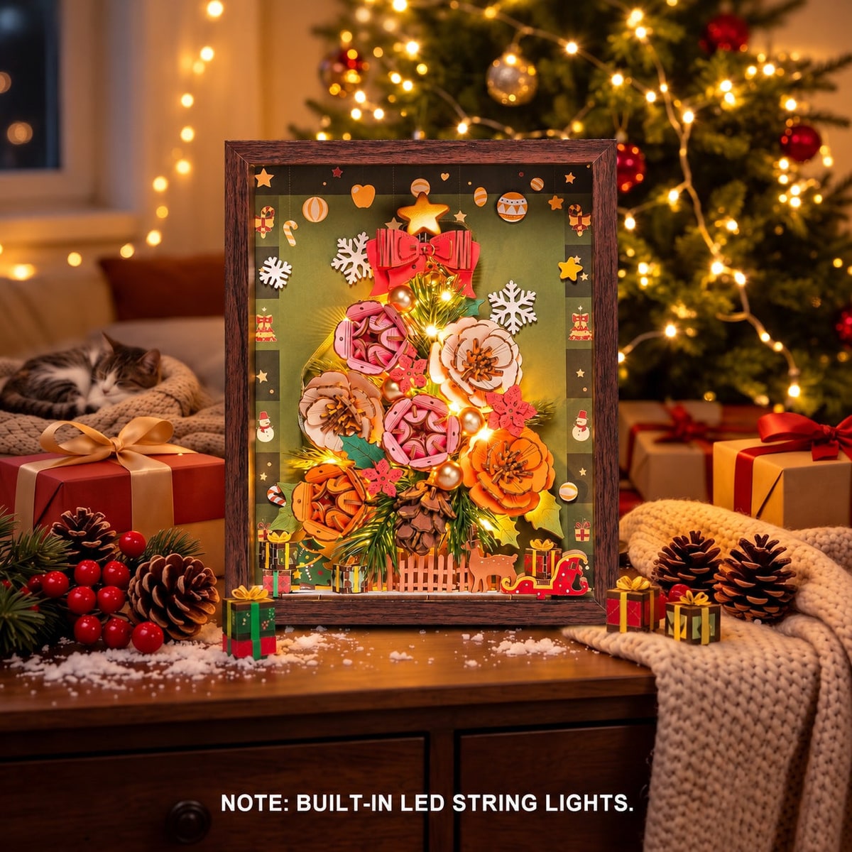 Rowood Everglow Christmas Tree Wooden 3D Puzzle TW05H - image 3
