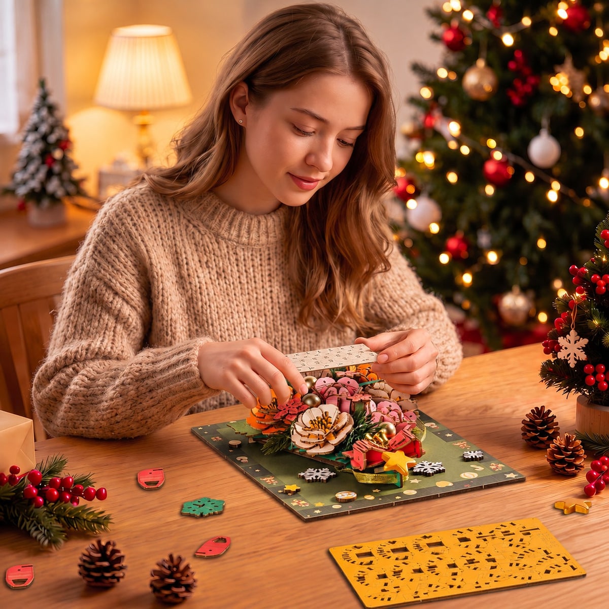 Rowood Everglow Christmas Tree Wooden 3D Puzzle TW05H