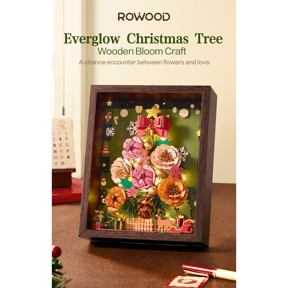 Rowood Everglow Christmas Tree Wooden 3D Puzzle TW05H