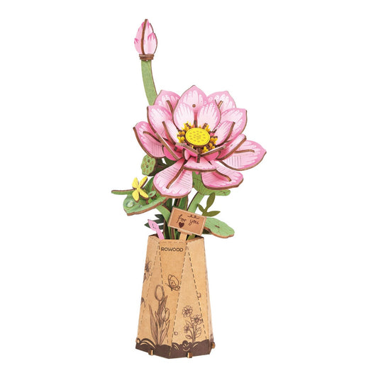 Rowood Lotus DIY Wooden Flower 3D Puzzle TW151