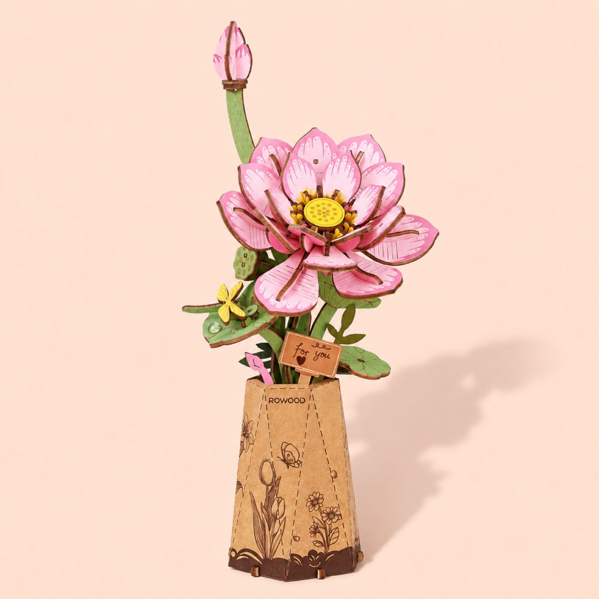 Rowood Lotus DIY Wooden Flower 3D Puzzle TW151