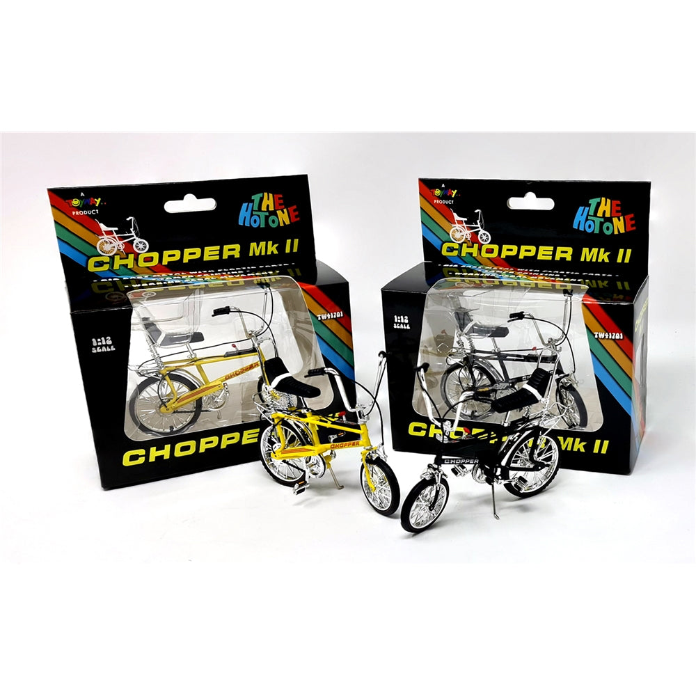Toyway Chopper MkII Bicycle 1:12 Diecast Model - Prismatic Black