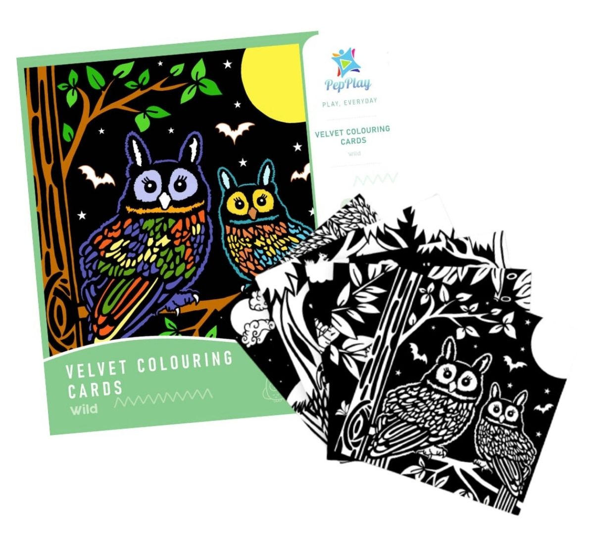 PepPlay 20102 Velvet Colouring Cards – Wild
