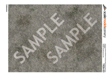 Scale Model Scenery TX026 Cobblestones Texture Paper (Pk of 5) OO/HO Gauge