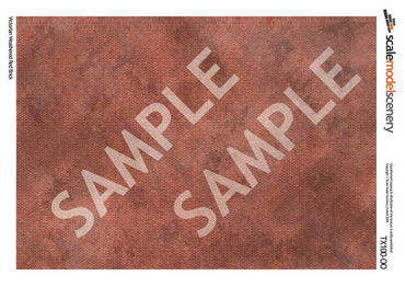 Scale Model Scenery TX100 Victorian Weathered Red Brick Texture Paper Pk5 OO/HO