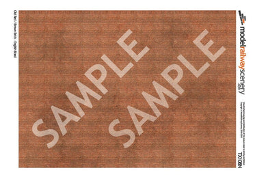 Scale Model Scenery TX108 Old Red Brown Brick Texture Paper (Pk 5) OO/HO Gauge