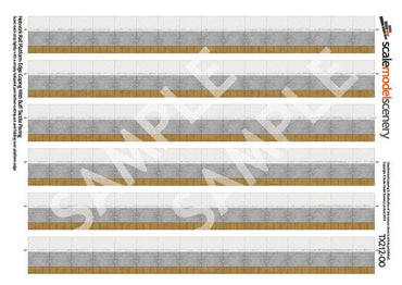 Scale Model Scenery TX212 Network Rail Platform Edge Coping With Buff Tac OO/HO