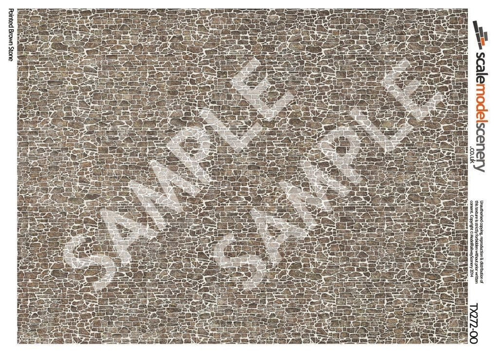 Scale Model Scenery TX268 Yorkshire Stone Texture Paper (Pk of 5) OO/HO Gauge