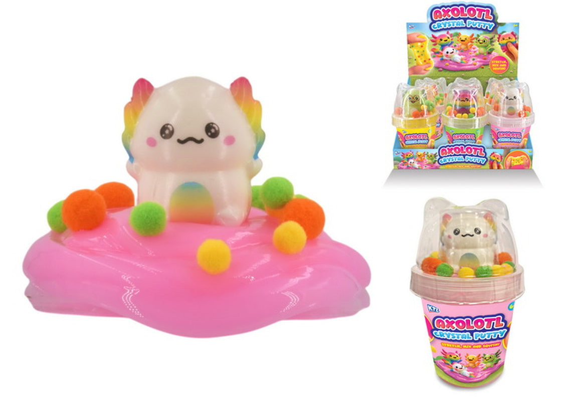 Kandy Toys Axolotl Crystal Putty Sensory Toy (9 Assorted)