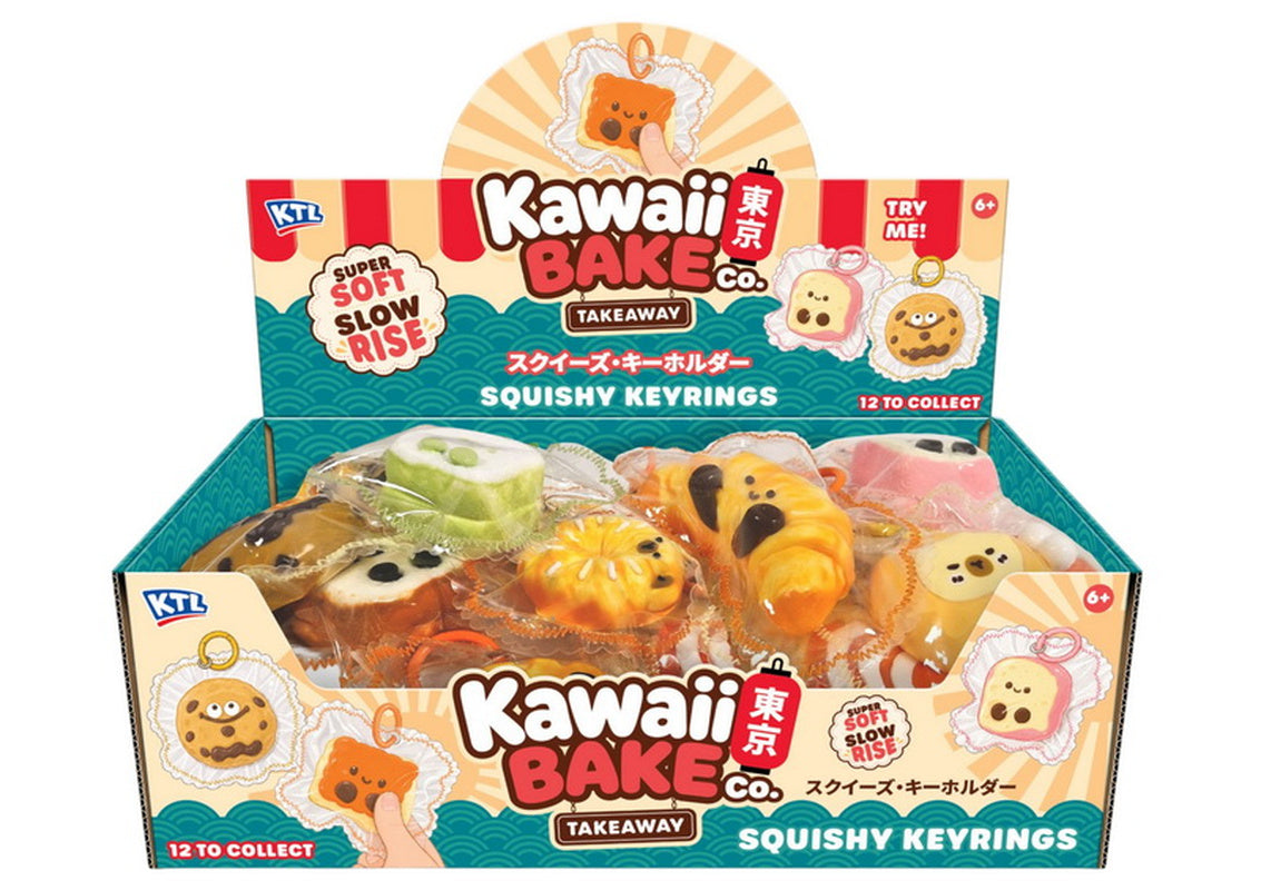 Kandy Toys Kawaii Bake Co Squishy Keyring Bag Sensory Toy (12 Assorted)