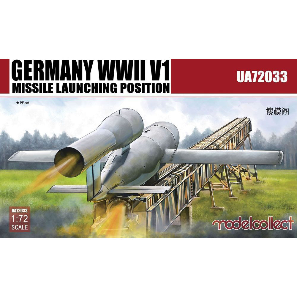 ModelCollect UA72033 German WWII V-1 Missile Launching Position 1:72 Model Kit