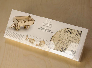 UGEARS Trailer for tractor Mechanical Wooden Model Kit 70006