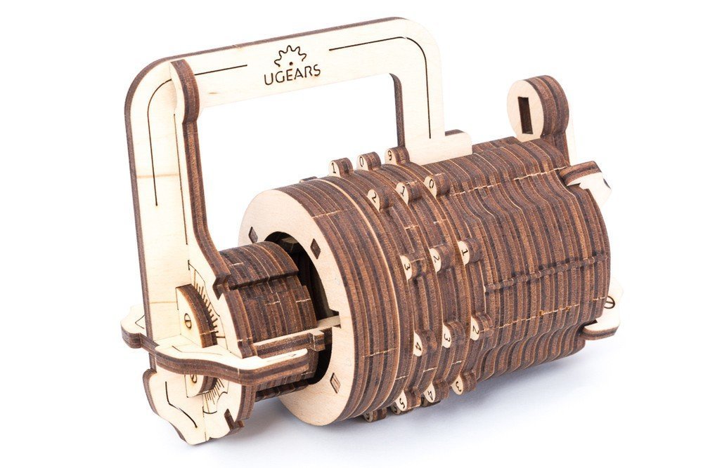 UGEARS Combination Lock Mechanical Wooden Model Kit 70020