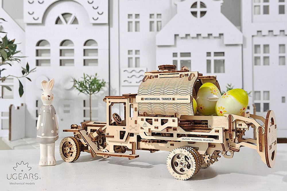 UGEARS Tanker Truck Mechanical Wooden Model Kit 70021