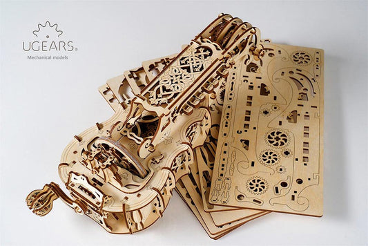 UGEARS Hurdy-Gurdy Mechanical Wooden Model Kit 70030