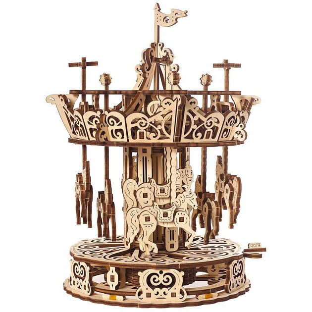 UGEARS Carousel Mechanical Wooden Model Kit 70129 – Jadlam Toys & Models