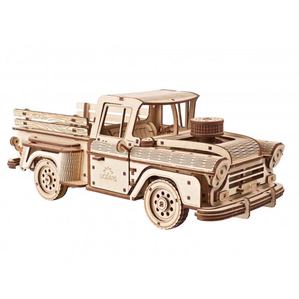 UGEARS 70171 Lumberjack Pick Up Truck Mechanical  Wooden Model Kit