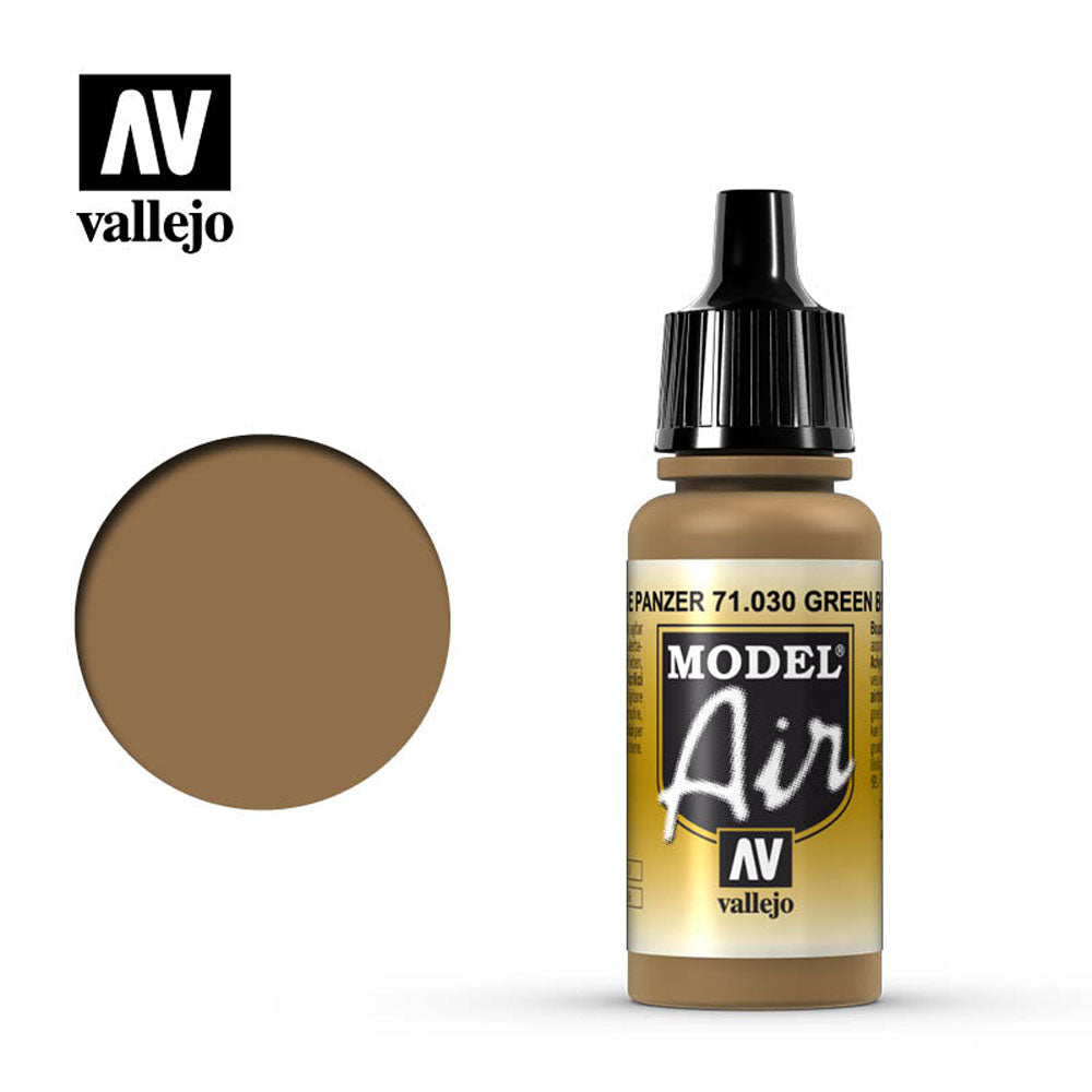 Vallejo Model Air - Green Brown 18ml Model Paint 71030
