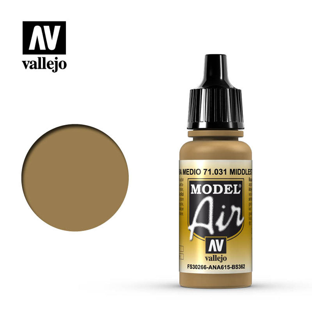 Vallejo Model Air - Middle Stone 18ml Model Paint 71031