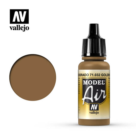 Vallejo Model Air - Golden Brown 18ml Model Paint 71032