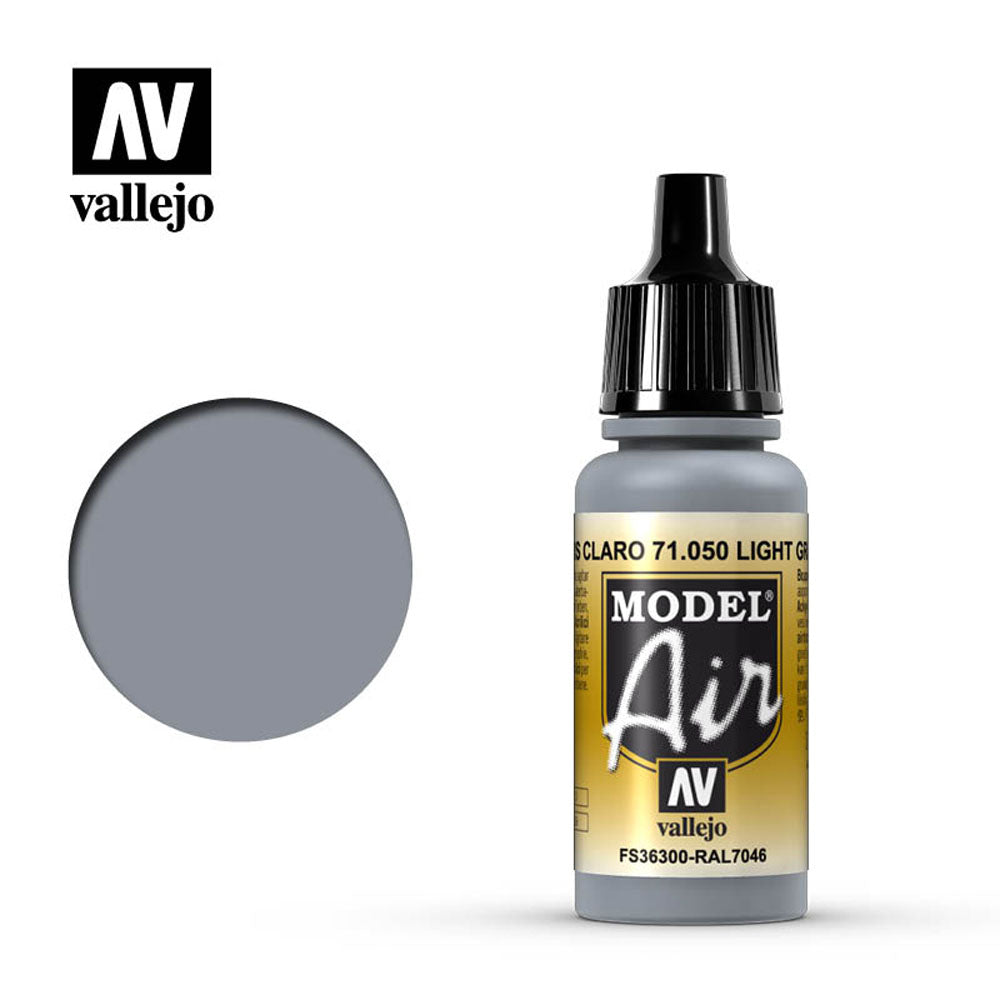 Vallejo Model Air - Light Grey 18ml Model Paint 71050