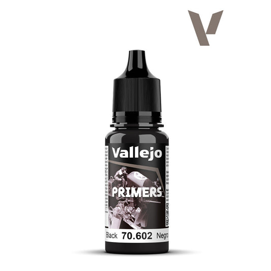 Vallejo Primer - Black 18ml Model Paint Acrylic Polyurethane 70602